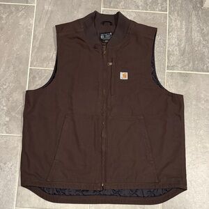 Carhartt Men's Dark Brown Work Vest